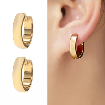 Non-fading Hoop Earrings with Sleek Design - Image 6