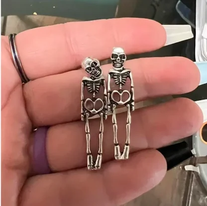 Halloween Drop Earrings with Skeleton Decor - Image 5