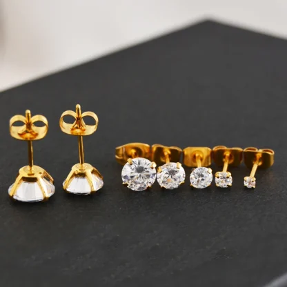 Sparkling Stud Earrings with Luxury Design - Image 2