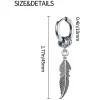 Bold Earrings with Feather Shape Decor - Image 11