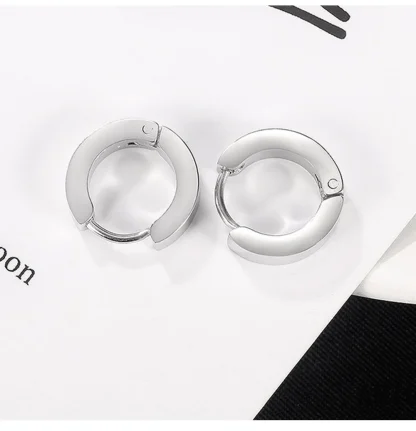 Non-fading Hoop Earrings with Sleek Design - Image 8