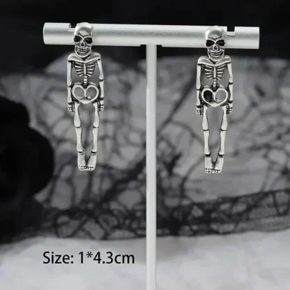 Halloween Drop Earrings with Skeleton Decor - Image 6