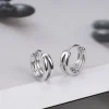 Trendy Double Ring Hoop Earrings - Image 2