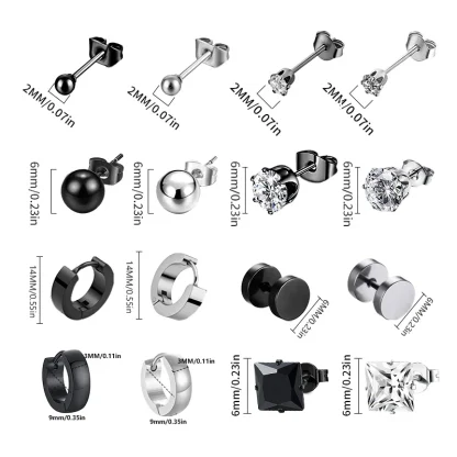 Sparkling Stud Earrings with Hypoallergenic - Image 15